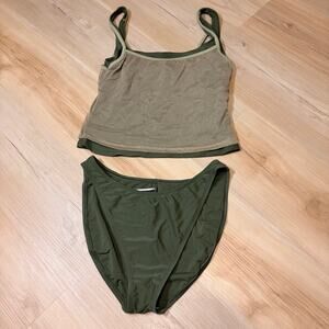 La blanca 2 piece tankini green size 10